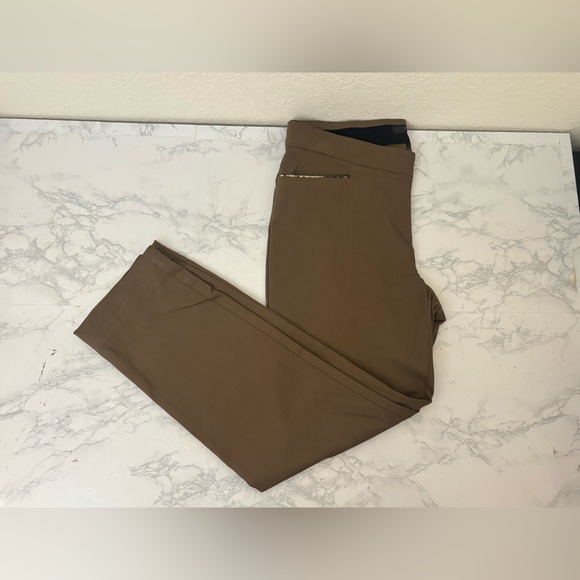 89th & Madison Pants - 89th & Madison Brown Stretch Comfort Waist Trouser Pants Women's Sz PM Petite